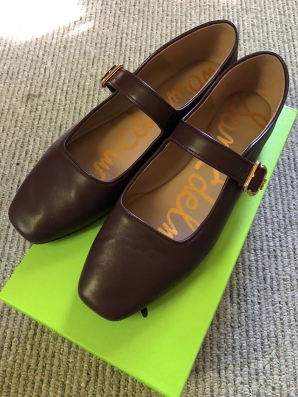 Sam Edelman Michaela Mary Jane chocolate brown leather size US9